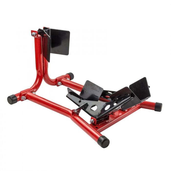 Heavy Duty Upright Motorcycle Front / Rear Wheel Chock Stand - Westfield Retailers