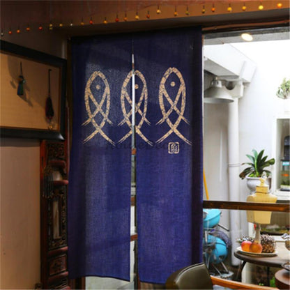 Fish Printed Traditional Curtain Room Divider - Westfield Retailers