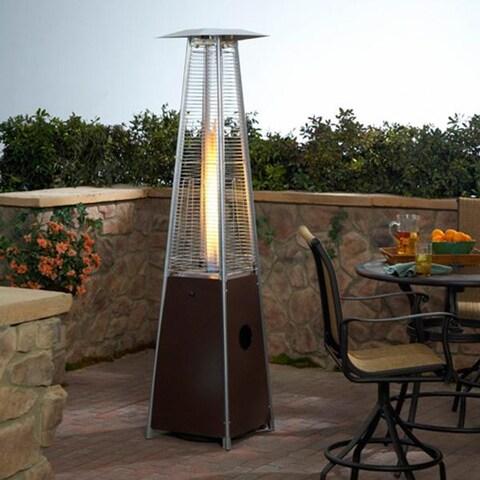 Freestanding Outdoor Bronze Glass Tower Propane Gas Patio Heater - Westfield Retailers