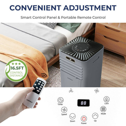 10000 BTU 4-in-1 Portable Air Conditioner with Dehumidifier and Fan Mode
