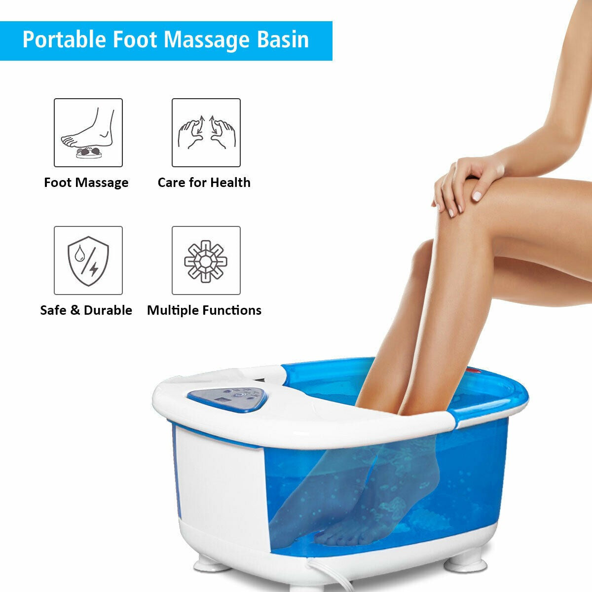 WFR Foot Spa Bath Massager with LCD Temperature Display - Westfield Retailers