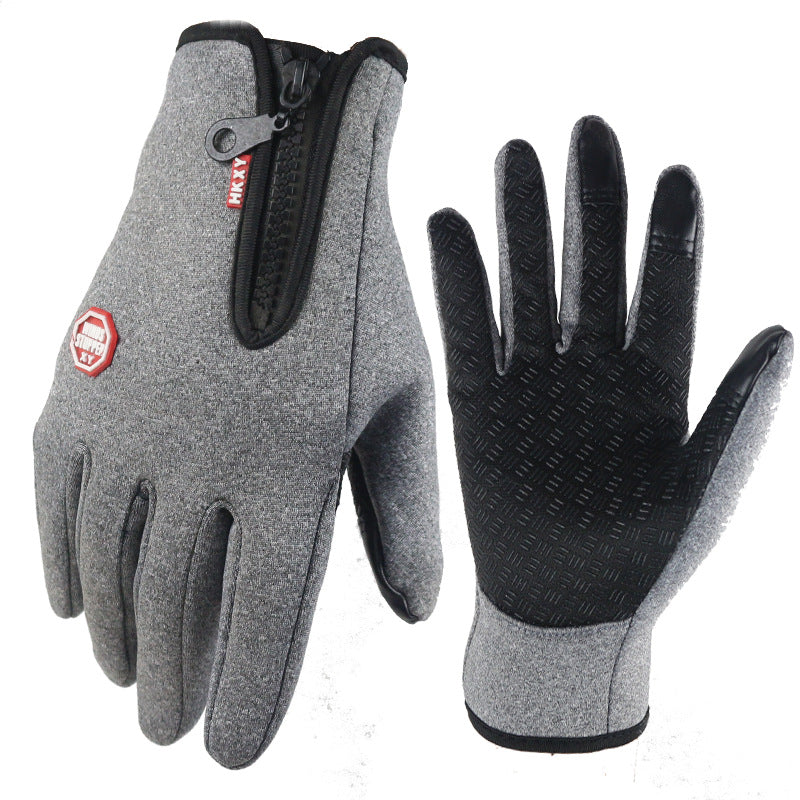 Ultra-Thin Thermal Gloves - Unisex Touch Screen Winter Fleece Gloves - M / Grey -Thermal Gloves - Westfield Retailers