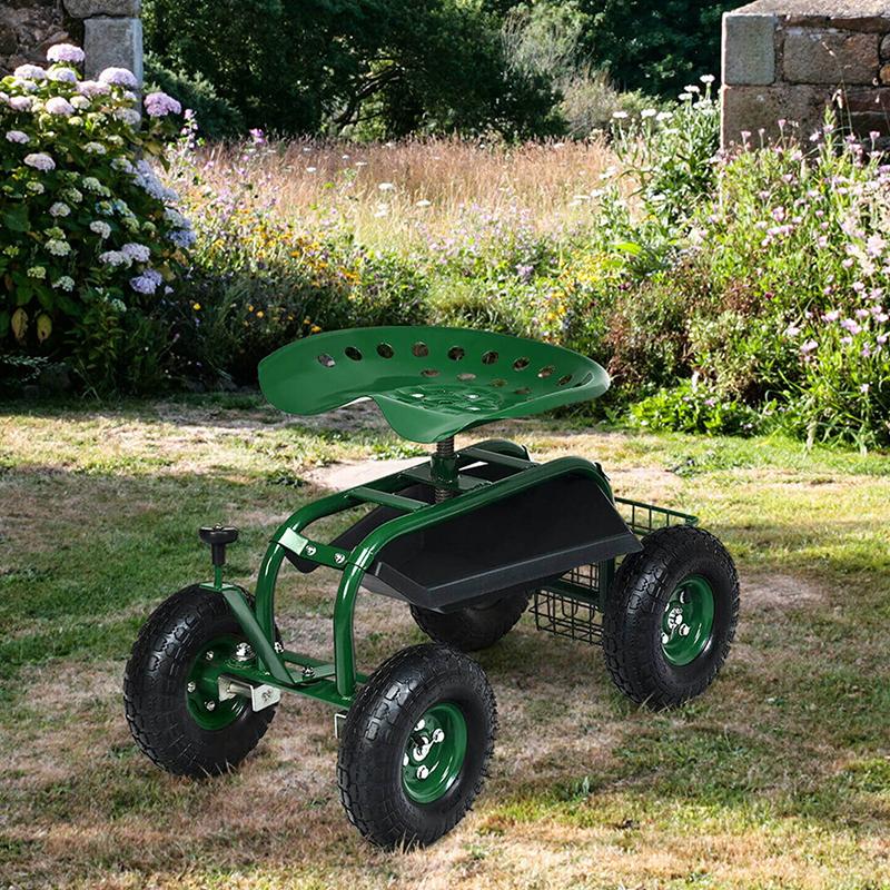 Rolling Garden Cart Scooter with Seat - Westfield Retailers