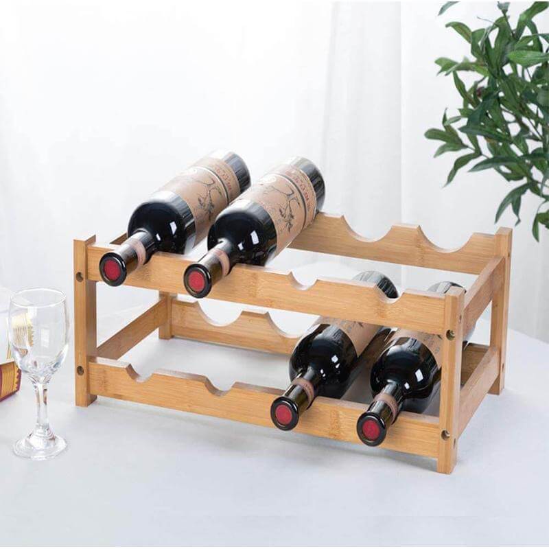 Premium Natural Bamboo Wine Storage Rack Wine Display - Westfield Retailers