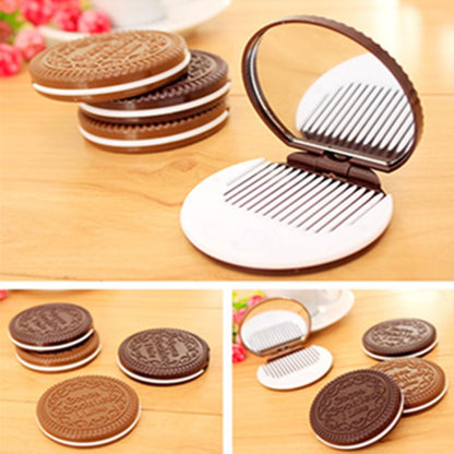 Mini Pocket Chocolate Cookie Compact Mirror with a Comb - Westfield Retailers