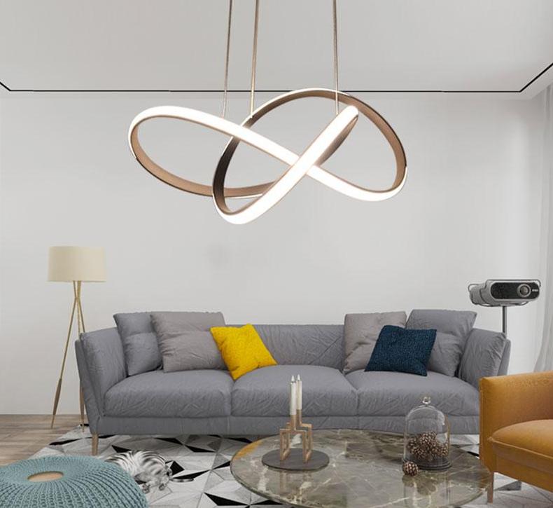 Gold & White Modern LED Pendant Hanging Lamp Light - Westfield Retailers
