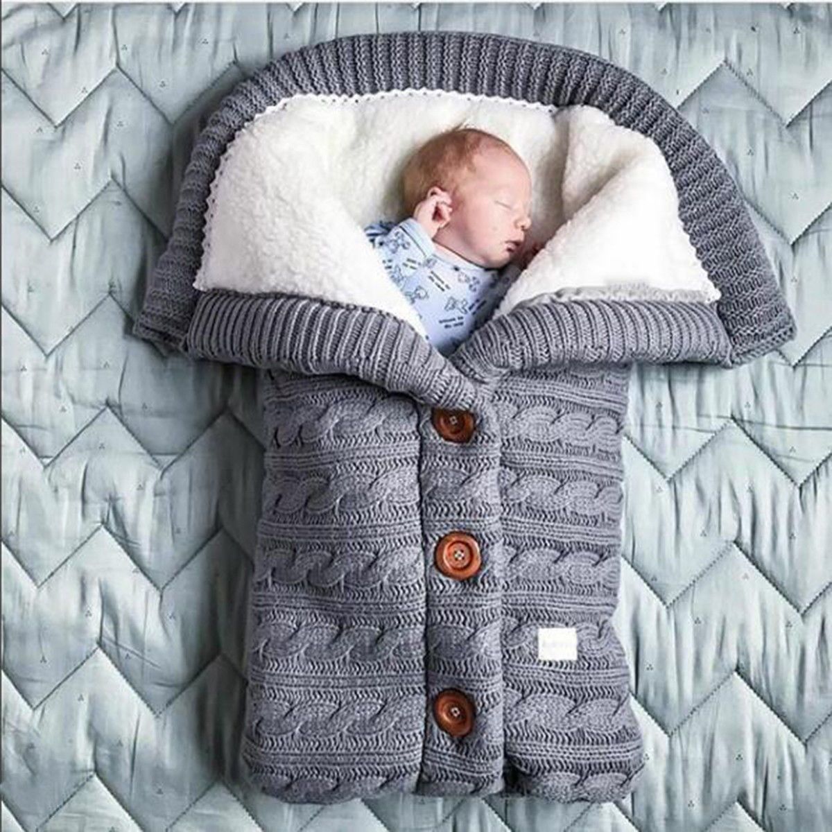 Baby Swaddle Blanket - Knitted Wool Baby Wrap - Westfield Retailers
