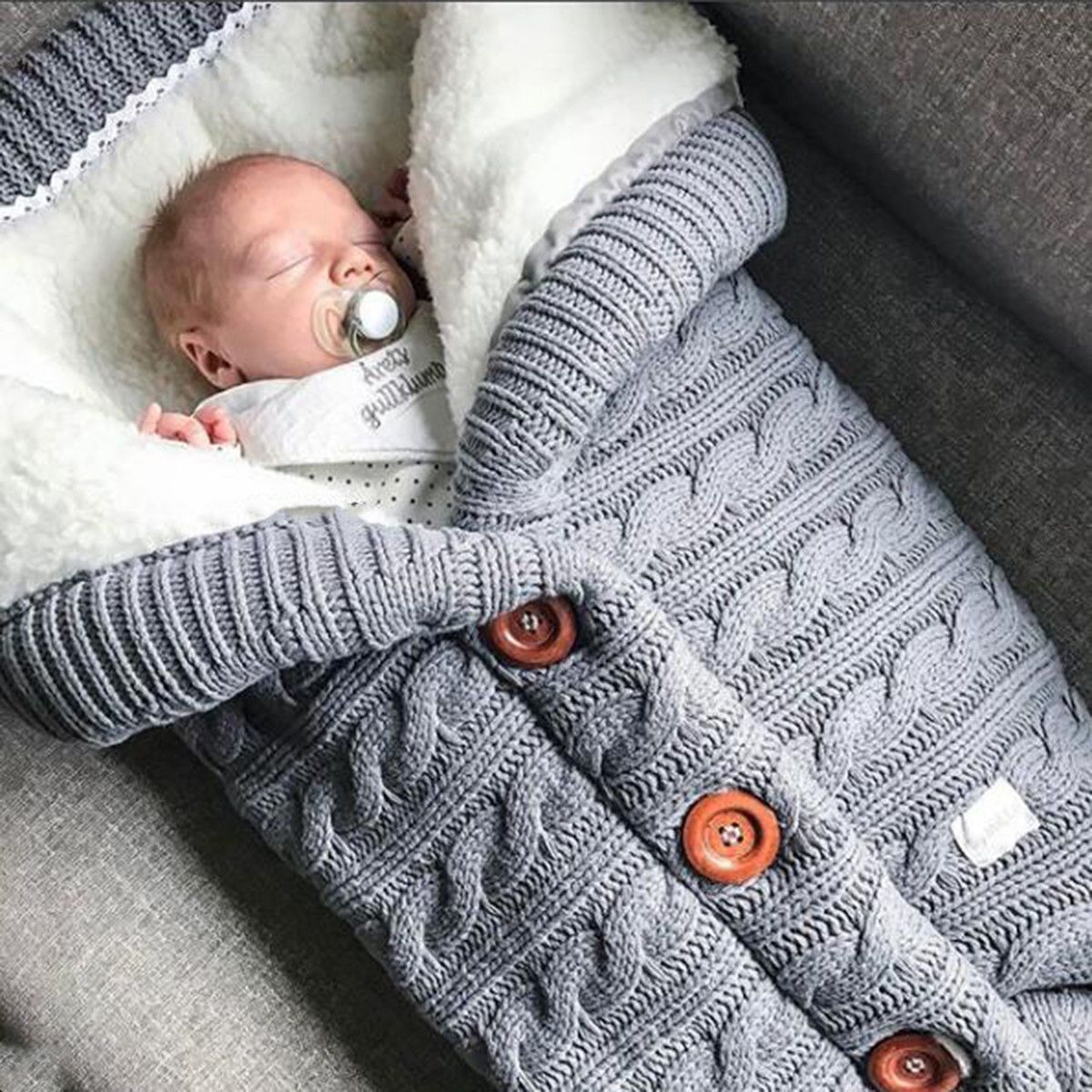 Baby Swaddle Blanket - Knitted Wool Baby Wrap - Westfield Retailers
