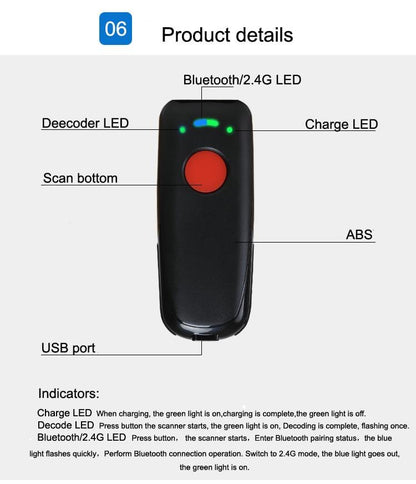 Handheld Bluetooth Barcode QR Scanner - Westfield Retailers