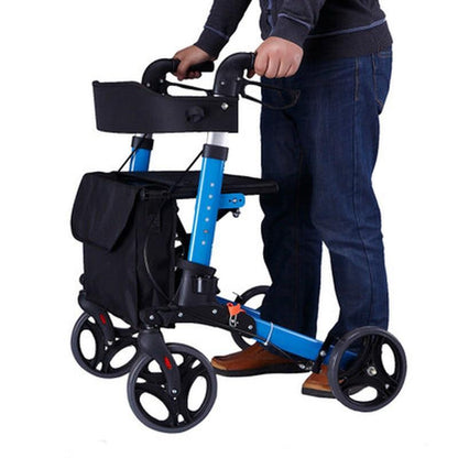 Heavy Duty Rolling 4 Wheeled Walker With Seat And Brakes - Westfield Retailers
