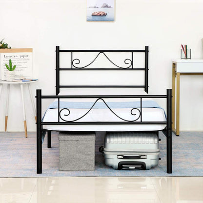 Premium Black Platform Metal Bed Frame - Westfield Retailers