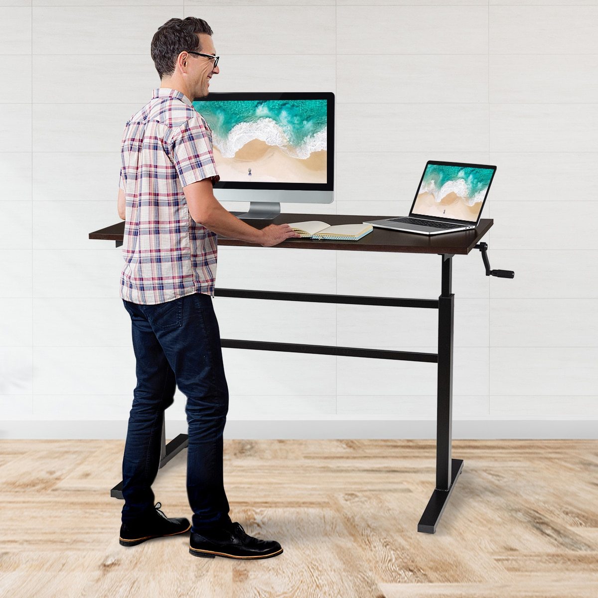 Large Spacious Height Adjustable Standing Computer Desk 47" - Westfield Retailers