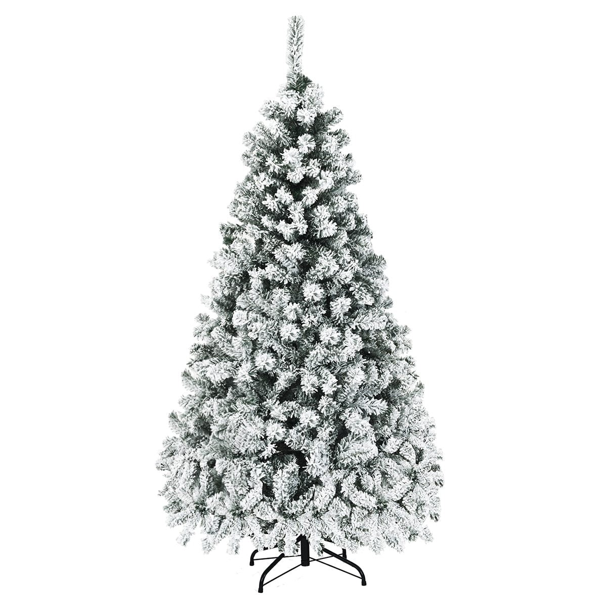 Realistic Prelit Flocked Artificial Christmas Tree 6FT - Westfield Retailers