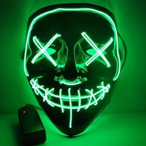 LED Face Mask Halloween Neon Light - Westfield Retailers