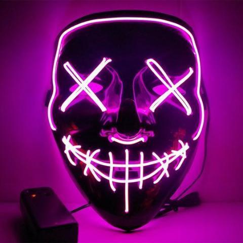 LED Face Mask Halloween Neon Light - Westfield Retailers
