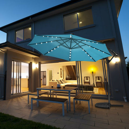 Premium Outdoor Patio Cantilever Offset Umbrella With Solar Lights - Westfield Retailers