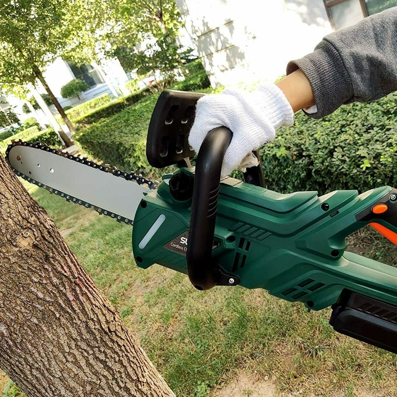 Powerful Handheld Electric Battery Powered Cordless Chainsaw 10 in - Westfield Retailers