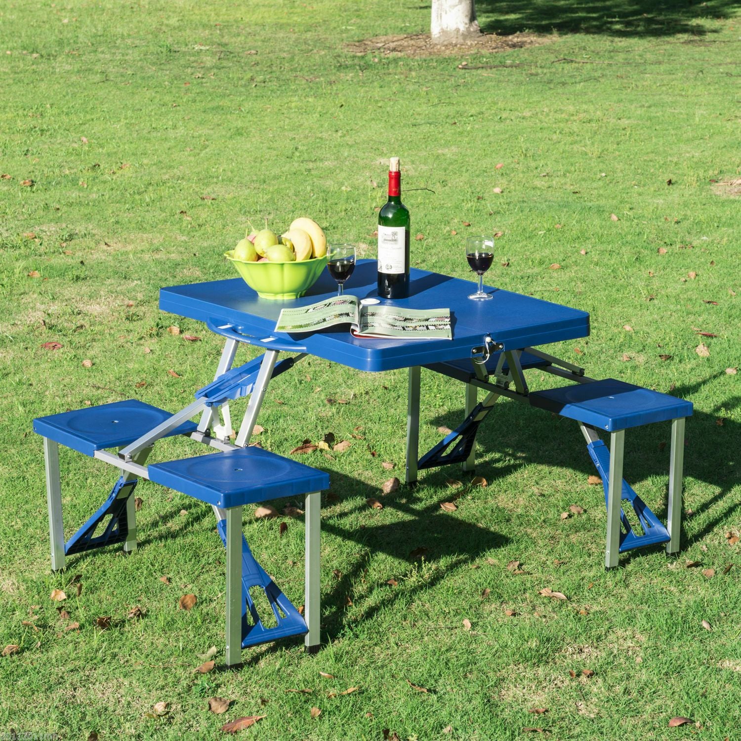 Portable Folding Collapsible Picnic Table And Chairs Bench Set - Westfield Retailers