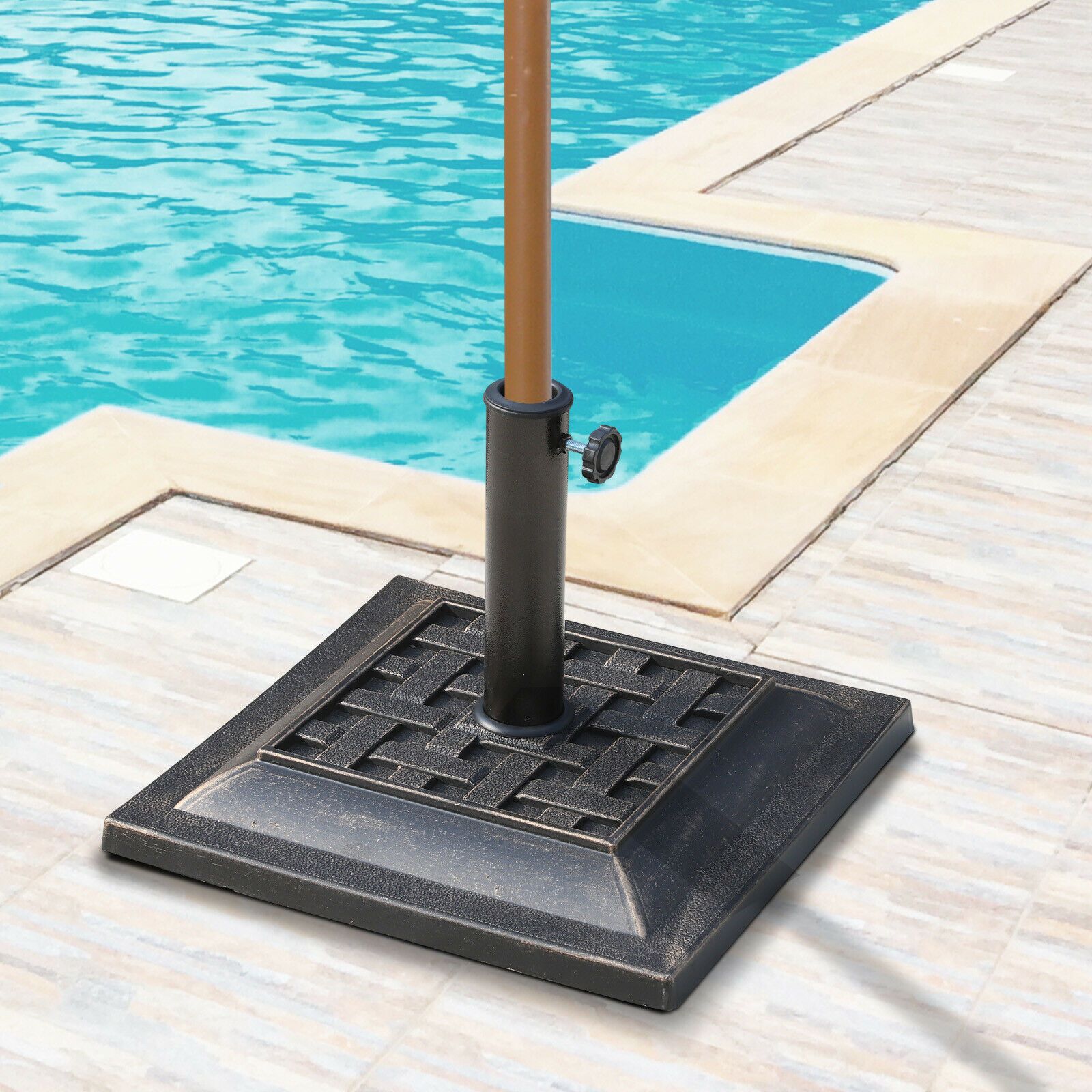 Outdoor Heavy Duty Weighted Patio Umbrella Base Stand 18" - Westfield Retailers