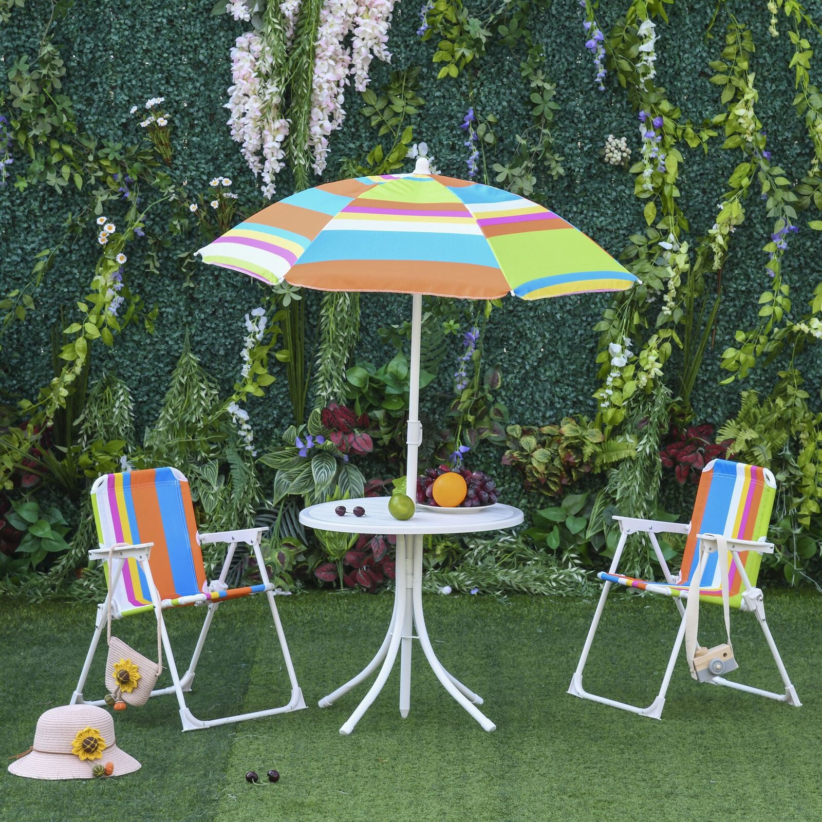Kids Outdoor Picnic Bench Table Set With Umbrella - Westfield Retailers