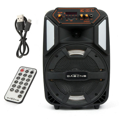 Large Portable DJ Bluetooth Party Box Speaker 8" - Westfield Retailers