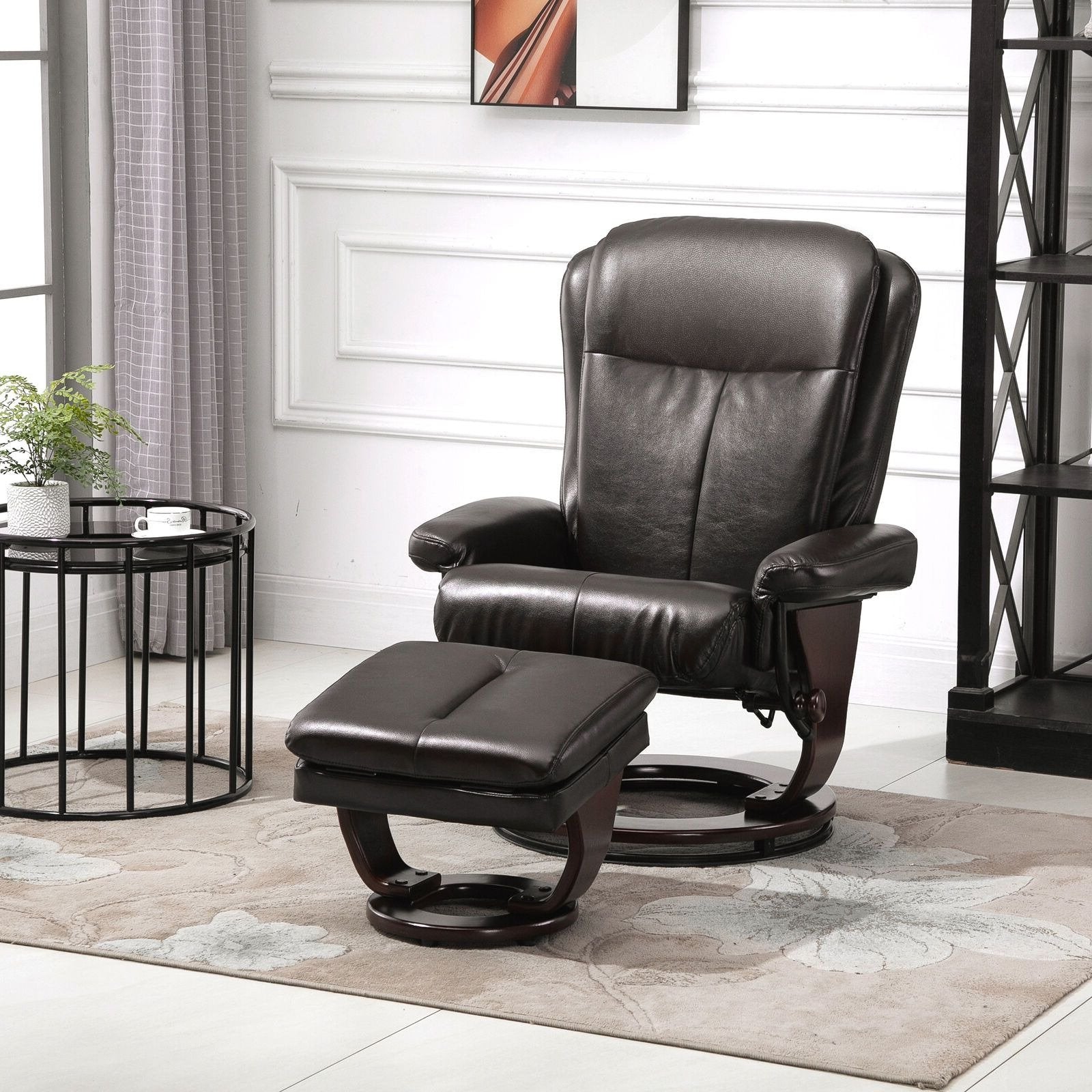 Premium Modern Leather Swivel Rocker Recliner Chair - Westfield Retailers