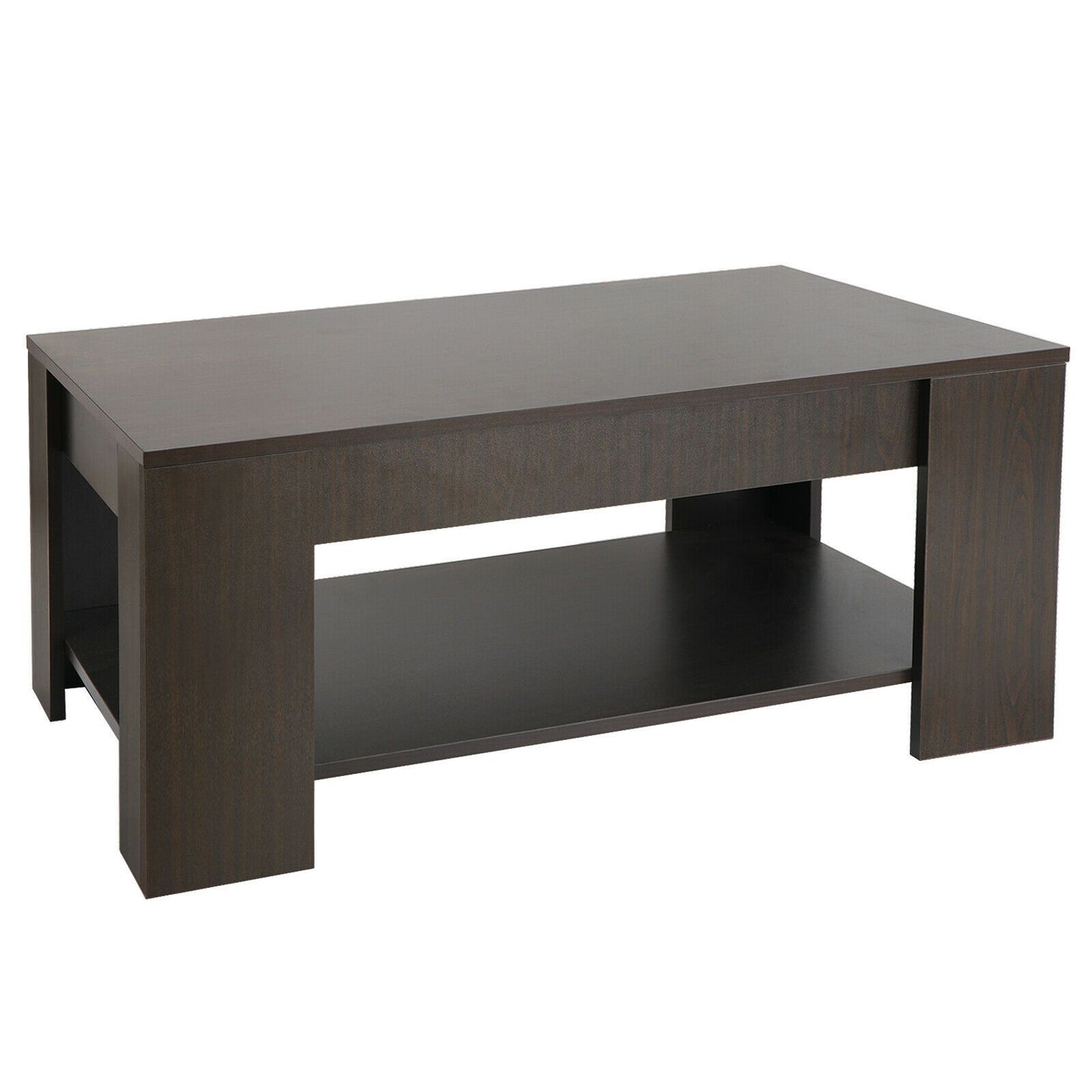 Large Wooden Solid Pop Up Lifting Top Storage Coffee Table - Westfield Retailers