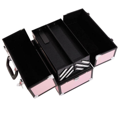 Large Compact Traveling Makeup Organizer Suitcase Box - Westfield Retailers