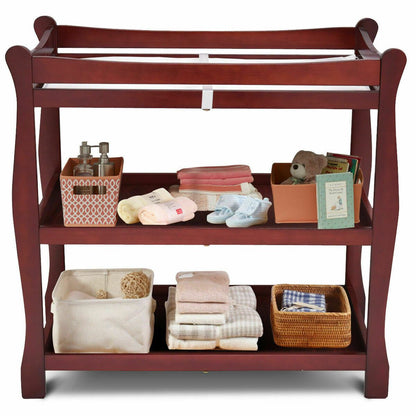 Wooden Baby Diaper Changing Station Storage Table - Westfield Retailers