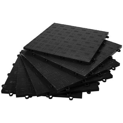 Large Interlocking Garage Flooring Mat Tile Set 50 Pcs - Westfield Retailers