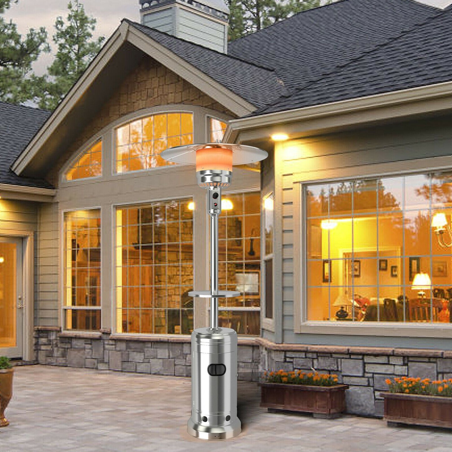 Outdoor Tall Portable Propane Gas Patio Deck Heater 48,000 BTU - Westfield Retailers