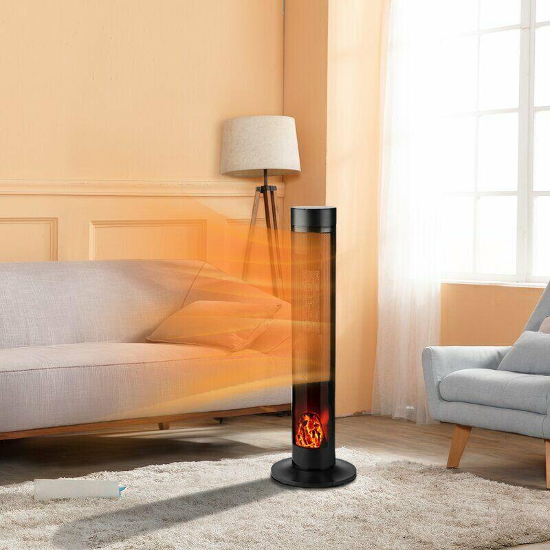 Free Standing Indoor / Outdoor Electric Space Tower Patio Heater With Thermostat - Westfield Retailers