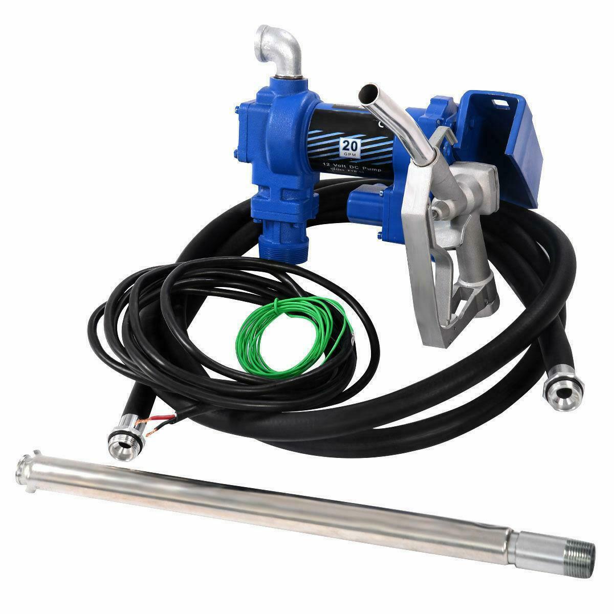 Portable 12V Fuel Transfer Tank Pump Kit 20 GPM - Westfield Retailers