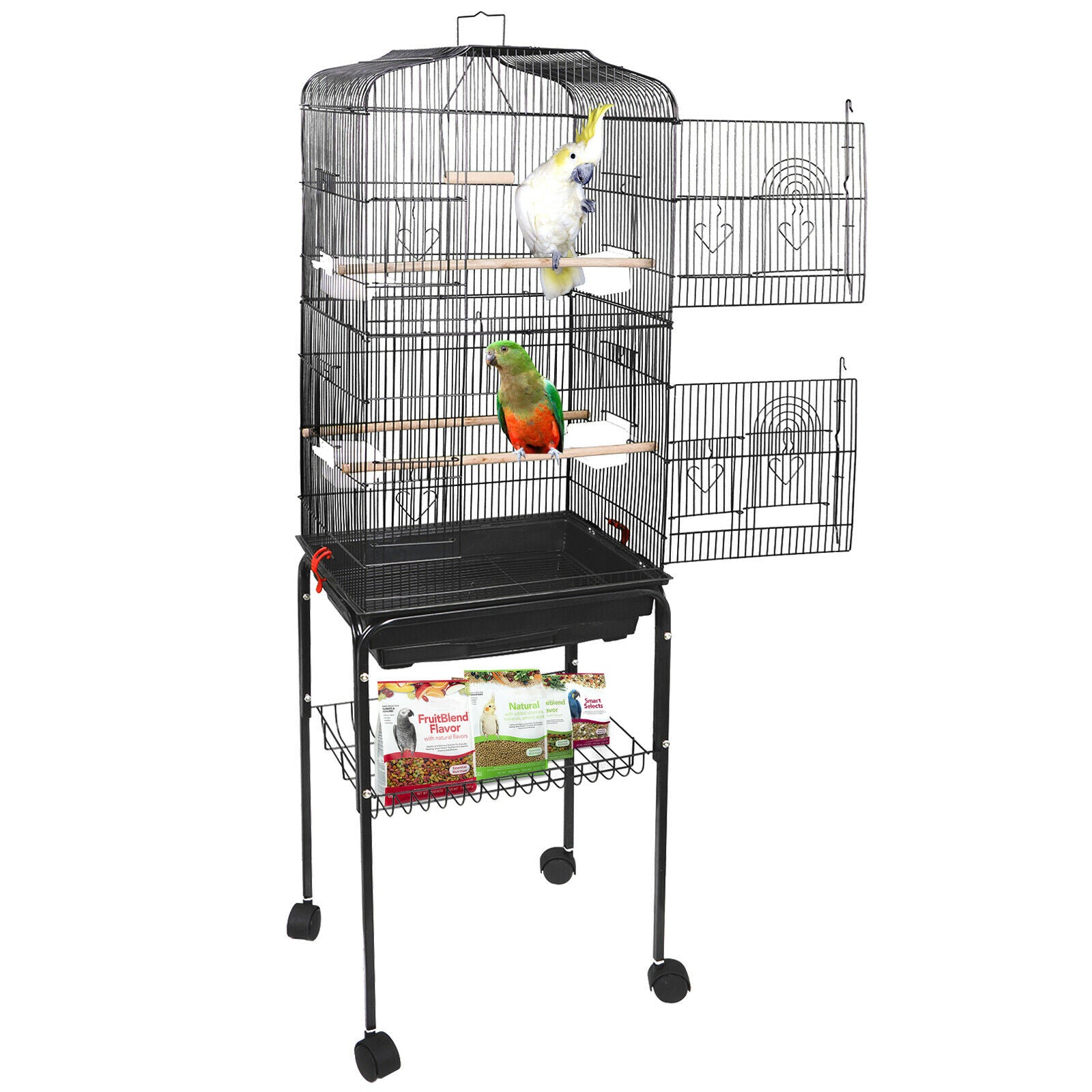 Rolling Bird Cage - Large Love Bird Cage with Stand 59'' - Westfield Retailers