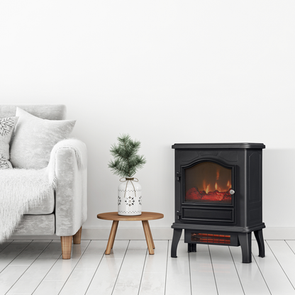 Modern Electric Freestanding Stylish Wood Stove Fireplace Heater - Westfield Retailers