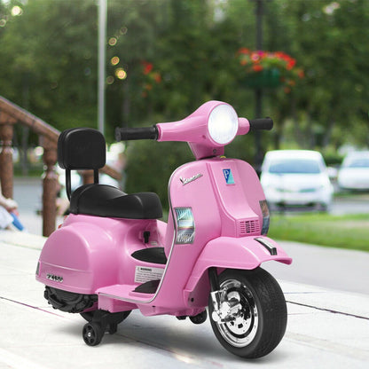 Kids Electric Ride On Motorised Scooter With Training Wheels 6V - Westfield Retailers