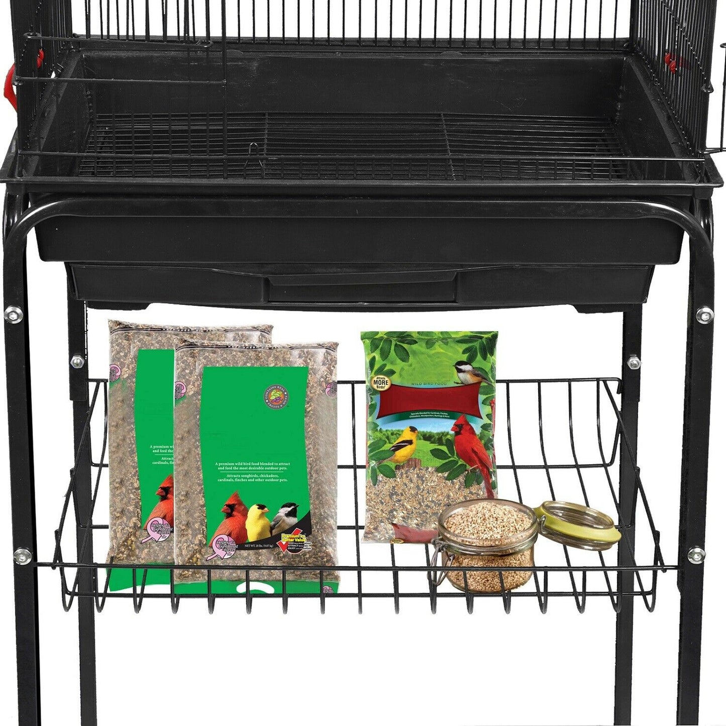 Rolling Bird Cage - Large Love Bird Cage with Stand 59'' - Westfield Retailers