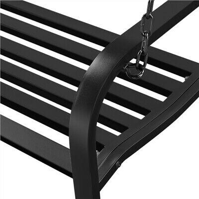 Modern Classic Outdoor Hanging Patio Black Porch Bench Swing - Westfield Retailers