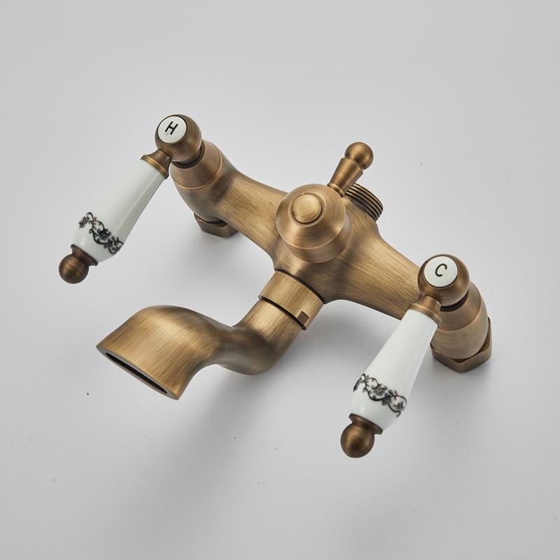 Antique Brass Adjustable Shower Head with Handshower - Westfield Retailers
