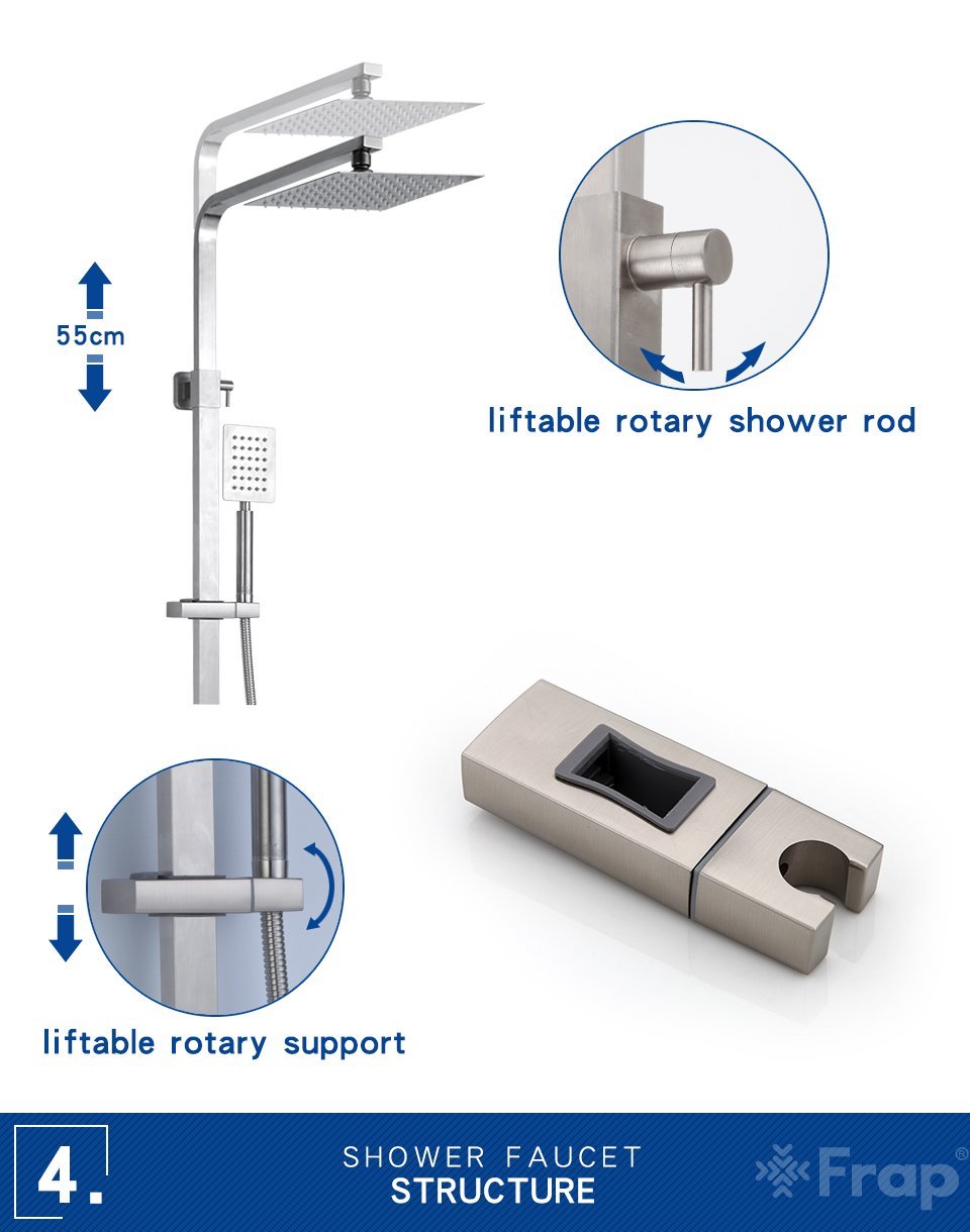 Stainless Steel Luxury Hot and Cold Wall Mounted Rain Hand Shower Head - Westfield Retailers