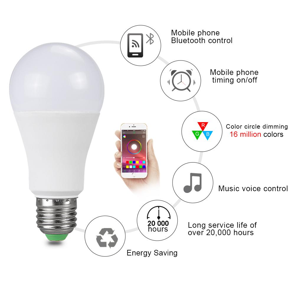 Wireless Bluetooth Smart Bulb Music Control 20 Modes - Westfield Retailers