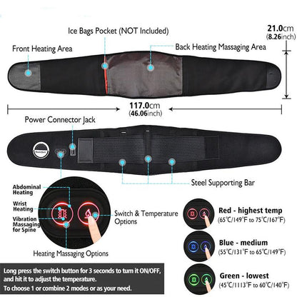 Infrared Heated Therapy Lower Back Belt - Westfield Retailers