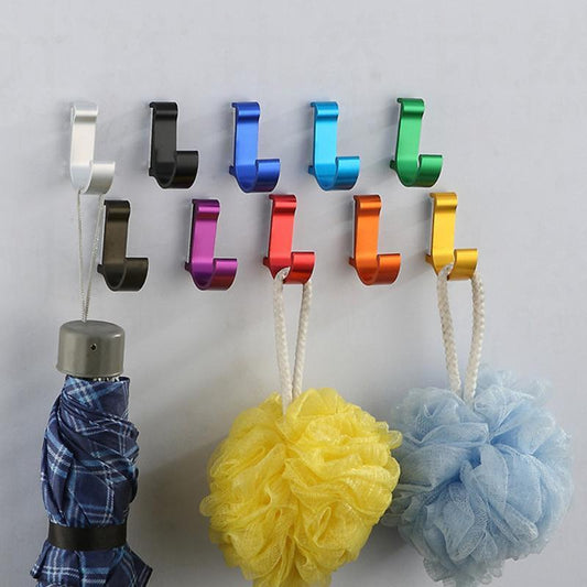 Aluminum Finish Candy Color Clothes Hanger & Towel Bathroom Hooks - Westfield Retailers