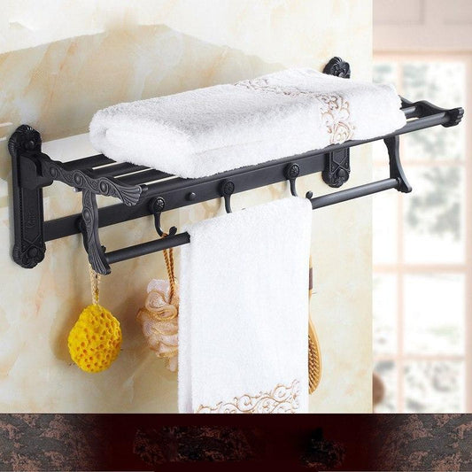 Folding Bath Towel Holder With Hooks - Westfield Retailers