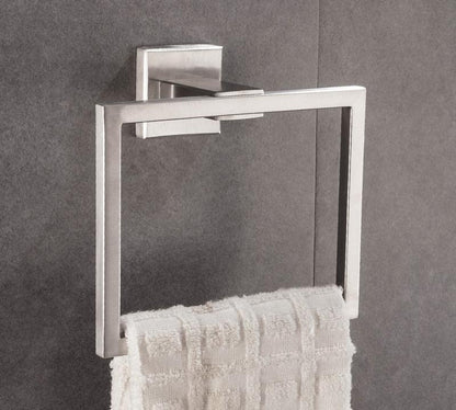 Stainless Steel Wall Mount Towel Square Shaped  Ring - Westfield Retailers