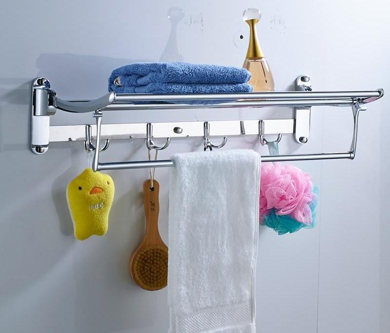 Towel Clothes Organizer Storage Shelf With 4 Hooks - Westfield Retailers