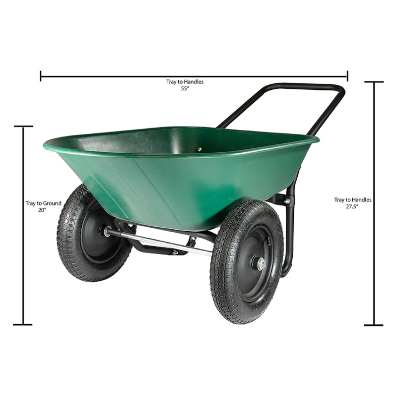 Heavy Duty Two Wheel Small Garden Wheelbarrow - Westfield Retailers