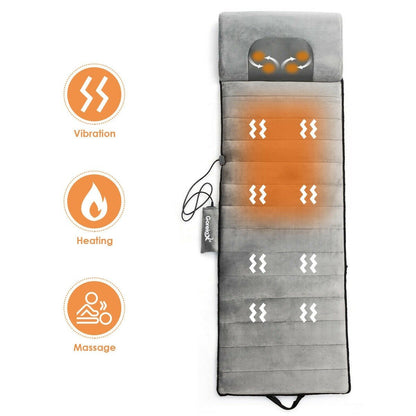 Foldable Full Body Massage Mat with Shiatsu Heated Neck Massager | Massage Heating Pad - Westfield Retailers